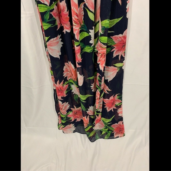 NWT $178 Eliza J Floral Chiffon Cold Shoulder Maxi Dress [‎ SZ 18W ] - Picture 5 of 8